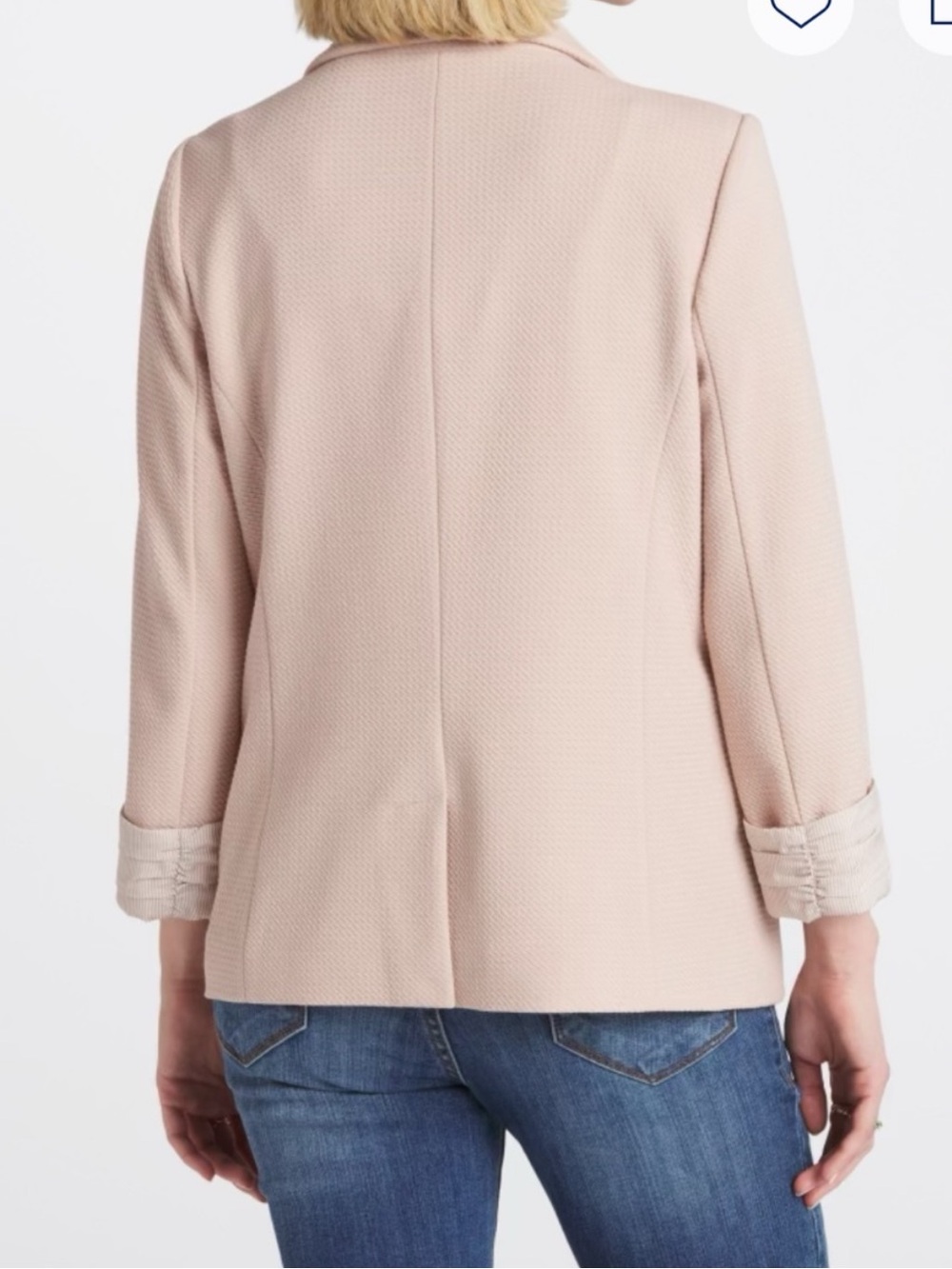 Skies Are Blue Women's Textured Blazer Jacket Beige/Blush XL NEW - Picture 3 of 10